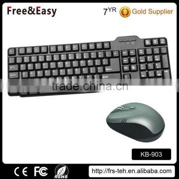 Black colour slim wireless mouse and keyboard combo with nano receiver