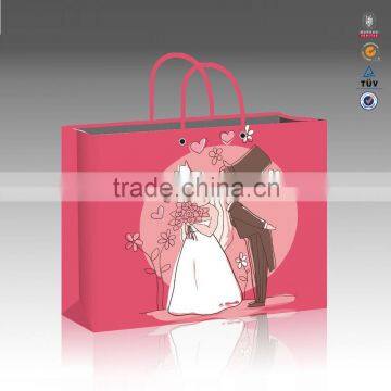 2015 New design gift paper bag custom wedding paper bag