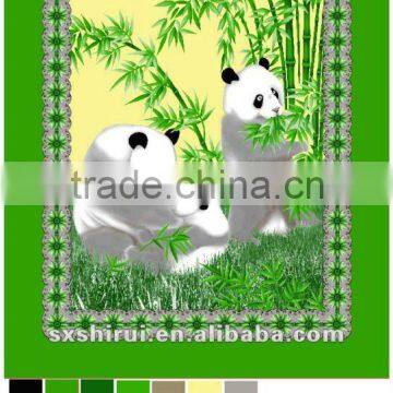 100% Polyester Animal Flat Print Double Fleece Blanket