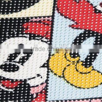 fashion poly mesh micky print fabric