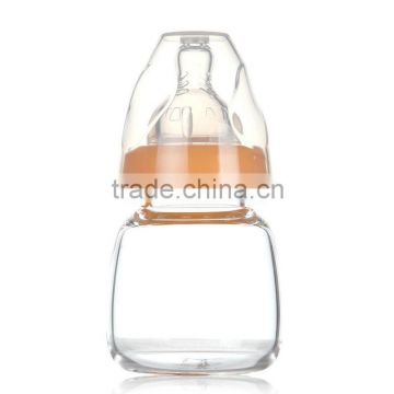 CE/EU/FDA/SGS high quality Factory sale borosilicate Glass Baby feeding bottle with nipple and cap