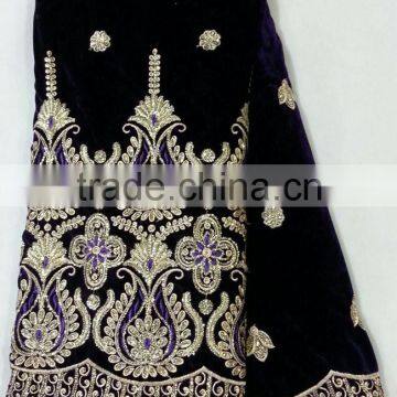 Indian Fabric Silk african fabric,velvet with sequinse in winter CL9379-1