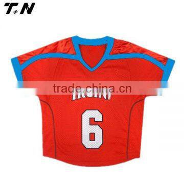 Promotional 100% Polyester Red Color Lacrosse Jersey for Men