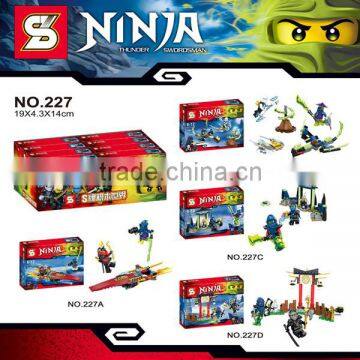 SY227 ninjago 4pcs/lot plastic building block toys gift for kids