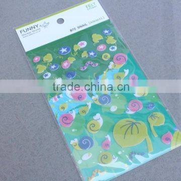 Custom cartoon wall felt sticker/lovely cartoon felt sticker