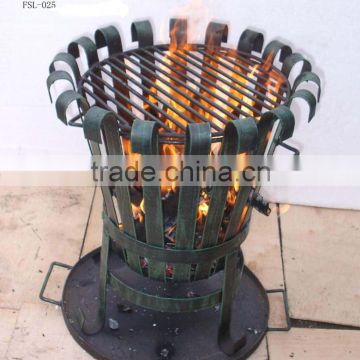 Garden patio steel fire basket braizer