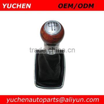 Hotsale YUCHEN Car Wood Shift Knob With Blue/ Black Caps Wooden Knob 12mm For VW BORA GTI MK4 GOlf 4 1998-2006 OEM 1J0 711 113C