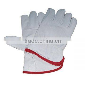 10 inches mens gray leather gloves