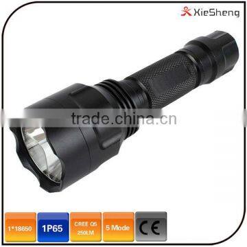 C8 5 mode 18650 battery dimmer cree high power rechargeable flashlight torch