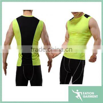 Breathable dri fit gym wear mens workout top fitness stretch fitted tank tops