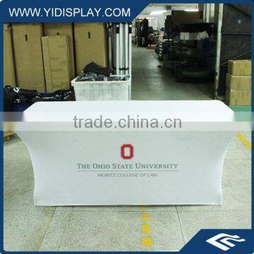 Fabric banner advertising restaurant table cloth