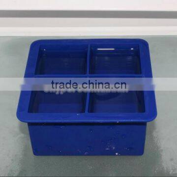 Home Ice Cube Blue Kingdom Extra Large 4.5cm 4 Square Silicone Ice Cube Mold Icecube Tray Mould photo-6