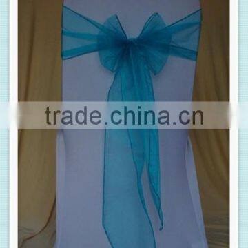 YHS#27 organza polyester banquet wedding wholesale chair cover sash