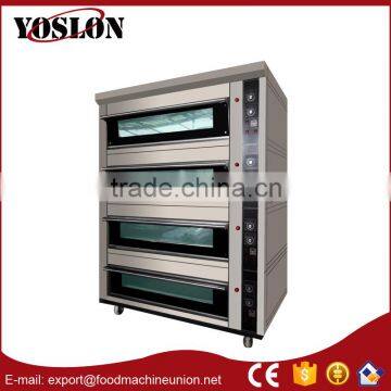 YH-416Q YOSLON Luxury electric gas four layers deck oven with steam