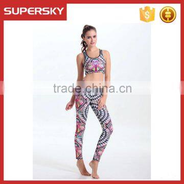 K-827 Fashion Ladies Sublimation Printed Fitness Yoga Wear Sport Yoga Wear For Women