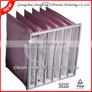 Aluminum Frame F7 pocket non woven fabric Anti-static medium efficiency Ventilation Filters