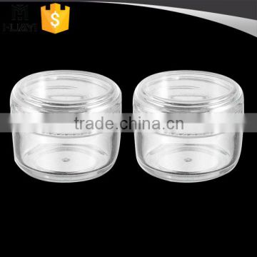 China factory 30ml clear plastic cosmetics cream empty jar with lid