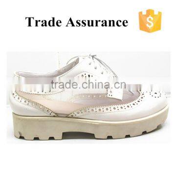 latest model patent white casual shoes for women