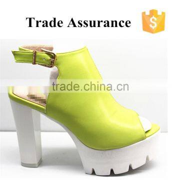 Women Dress Shoes Slip on Chunky Heel Sandals for Lady