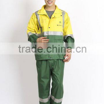 oem rain coat safety rain coat pvc nylon heavy duty rain coat pvc rain coat fluorescent rain coat