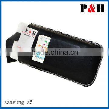 for samsung galaxy S5 case leather case for mobile cell phone pouch for S5