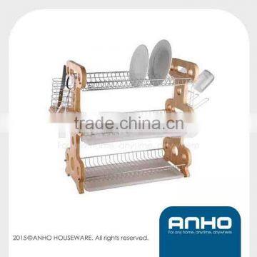 3-tier Wooden Plate Holder