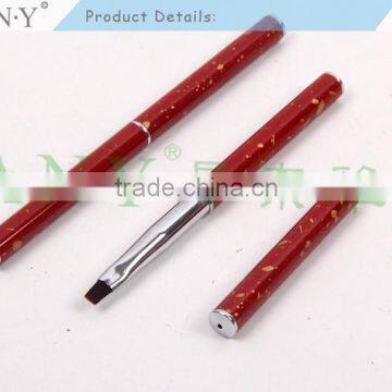 ANY New Arrival Mental Handle Pure Color Flat Hair Gel Nail Art Brush Hot Sale photo-2