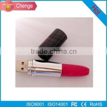 lipsticks oem logo cartoon usb flash drive of 100% real capacity