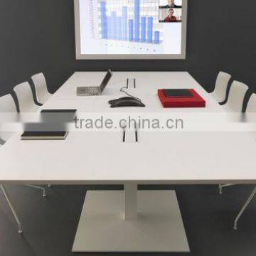 Melamine Rectangular conference table/10 person conference table with aluminum frame