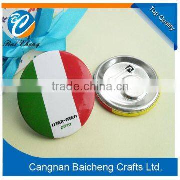 Italy National Flag Sign Metal Badge/tin Pin on Button Badge With Best Quality for Free Design by Your Ideas Sold in Cheap Price