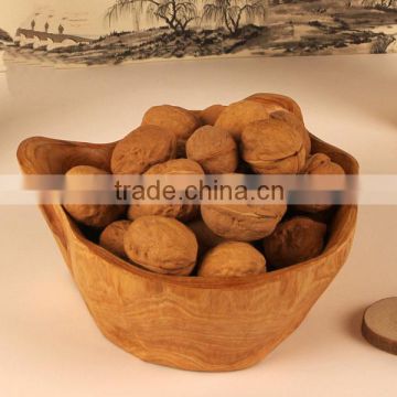 High quality Special design Carved Natural wood fruit bowl