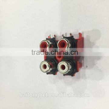 4holes RCA Jack AV Socket