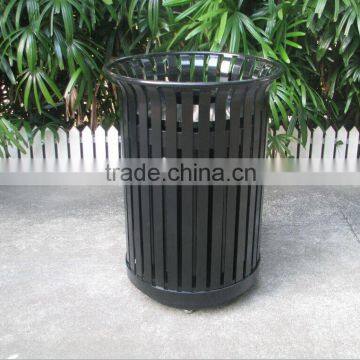 North American trash receptacle,outdoor metal dustbin with cover in 32 gallon's capacity