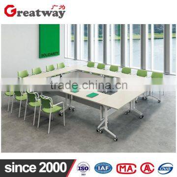 Popular White Powder Coating Folding Steel Table Frame for Meeting Folding Table photo-2