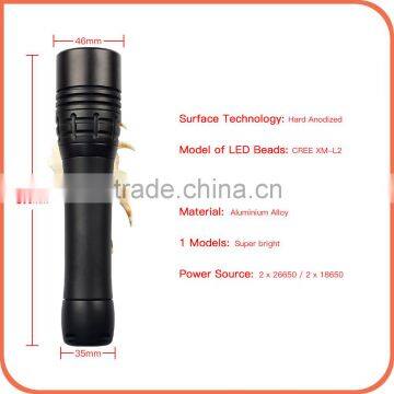 Professional 1000 Lumen xm l2 Led Aluminum Alloy Lamp Body Underwater Flashlight photo-6