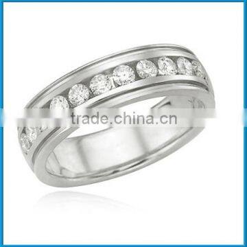 Hot sale popular white gold round diamond sterns wedding rings catalogue