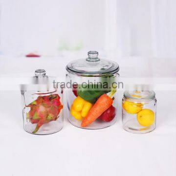 hot sale clear giant glass jar in big middle small set