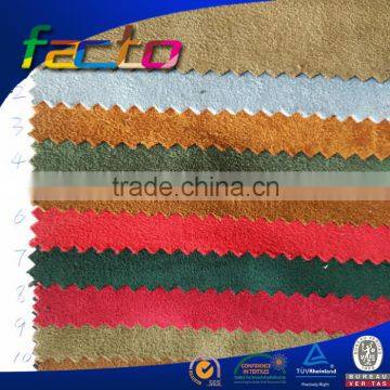 100%polyester various color suede for shoes