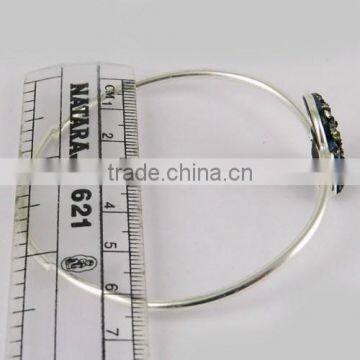 Lavender Secret !! Druzy 925 Sterling Silver Bracelet, Beautiful Silver Jewellery, Fresh Silver Jewellery photo-6