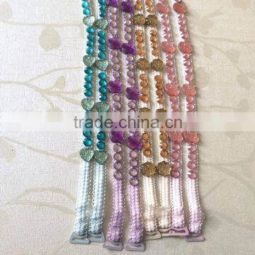 Hot sell pretty elastic rhinestone bra straps for underwear