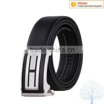 Business leather belt for men with luxury alloy buckle