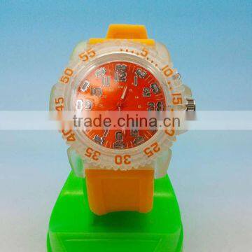 Fashion led light up silicone sanda watch