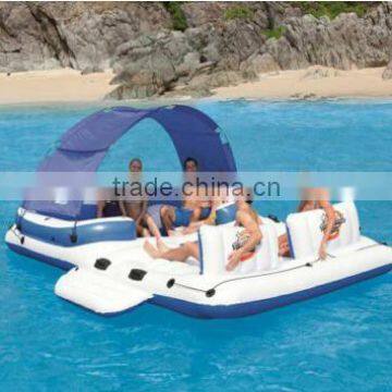 Inflatable water float Island for six people