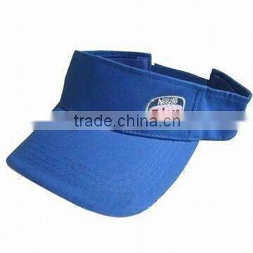 100% Cotton Sun Visor Cap with Delicate Embroidery on Front