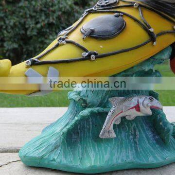 Kayak River Rafting Collectible 12 Inch Poly-resin Figurine by Warren Stratford photo-5
