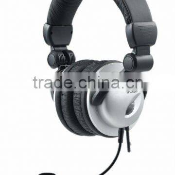 Best Sliver spray wired stereo headphone with MIC for computer