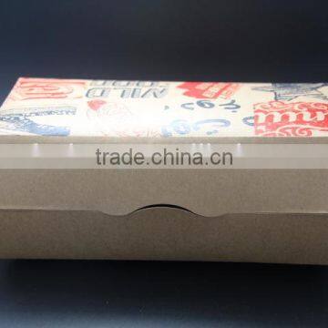 Chinese Maker Kraft Paper Packaging Food Hamburger Box Take Away