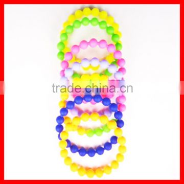 Wholesale silicone beads bracelet silicone wristband