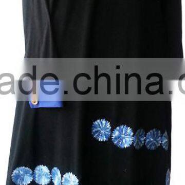 black embroidered abaya with cuff sleeves