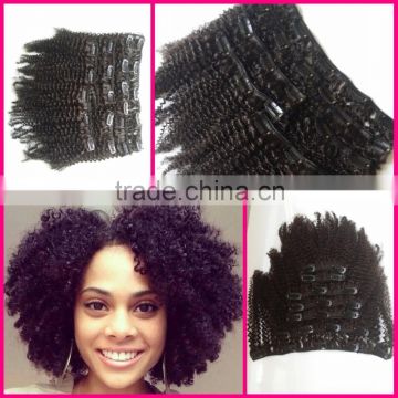 Kinky Curly Clip In Hair Extensions for Distributors